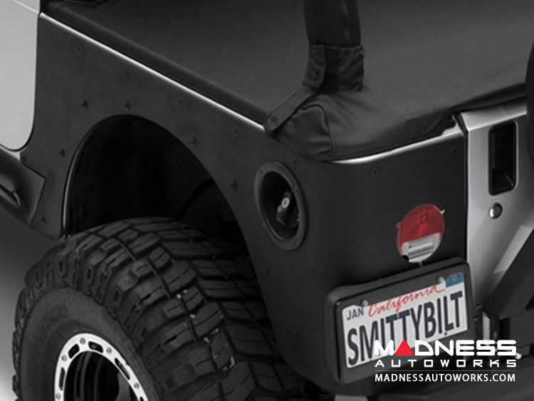 Jeep Wrangler JK XRC Rear Corner Guards by Smittybilt Black Textured